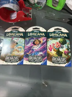 Lot Of 3 Disney Lorcana TCG: Archazia’s Island Sleeved Booster Packs - Sealed 4050368981721 - Image 1
