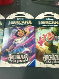 Lot Of 3 Disney Lorcana TCG: Archazia’s Island Sleeved Booster Packs - Sealed 4050368981721 - Image 3