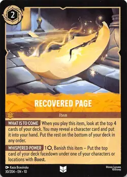 Recovered Page 30/204 Whispers in the Well Disney Lorcana - Image 1