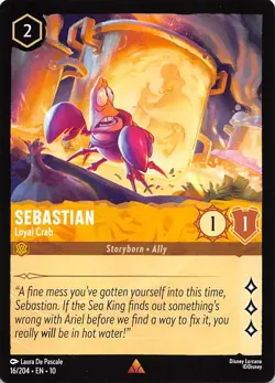 Sebastian Loyal Crab 16/204 Whispers in the Well Disney Lorcana - Image 1