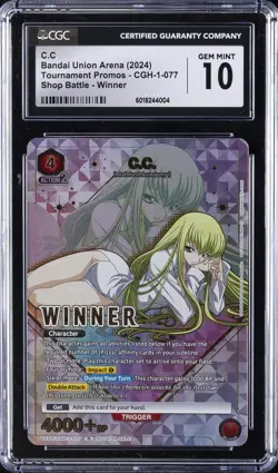 2023 UNION ARENA JPN UAPR-PROMOS UNION RARE-WINNER PRIZE C.C. CGC 10 GEM MINT - Image 1