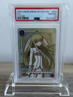 PSA 10 Union Arena CODE GEASS C.C. UA01BT/CGH-1-007 SR Parallel 2 STAR Japan NEW - Image 1