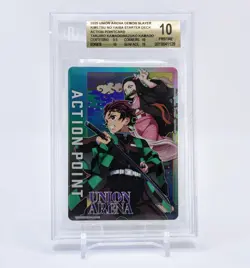 Tanjiro & Nezuko FOIL Action Point AP02 – Union Arena Demon Slayer – BGS 10 - Image 1
