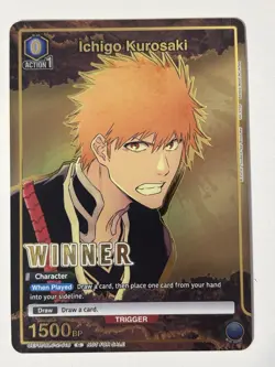Bleach Ichigo Kurosaki Union Arena WINNER Card Blue BLC-2-016 English - Image 1