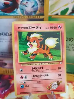 Pokemon Karte Card Blaines Growlithe Gym Corocoro Promo Fukano Wotc japanese NM - Image 1