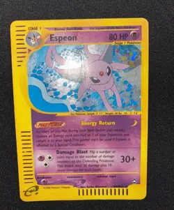 Pokemon Card- Espeon-Aquapolis-Holo-H9/H32-Rare-ENG-PL - Image 1