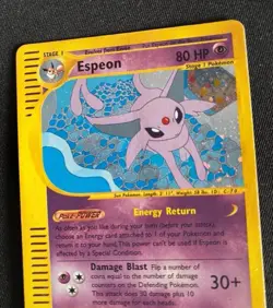 Pokemon Card- Espeon-Aquapolis-Holo-H9/H32-Rare-ENG-PL - Image 3