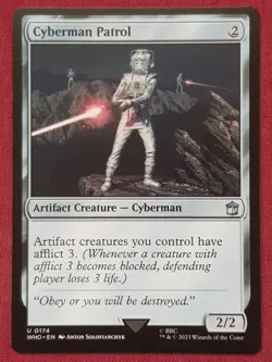 Magic The Gathering DOCTOR WHO CYBERMAN PATROL artifact card MTG - Image 1