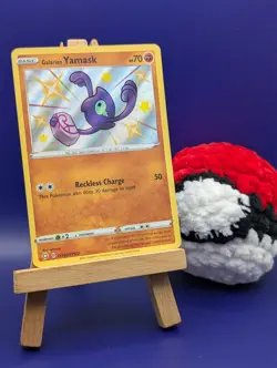 Pokemon Card Galarian Yamask SV065/SV122 Shining Fates Shiny Vault Holo Rare NM - Image 1