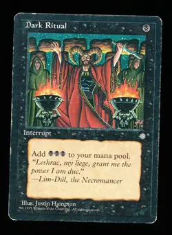 * * 1x Dark Ritual x1 * * Ice Age MTG HP Heavily Played - Image 1