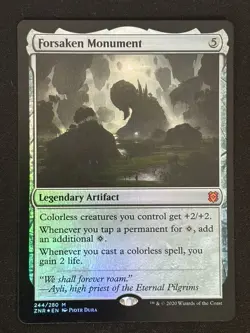 1x MTG Forsaken Monument (Foil) - Zendikar Rising (ZNR) #244 - Magic - Image 1