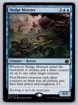 MTG Innistrad: Midnight Hunt #076 Sludge Monster Rare Creature Horror - Image 1
