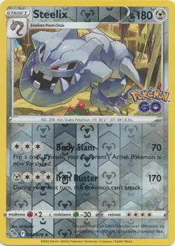Steelix 44/78 Reverse Holo | Pokemon GO | Pokemon Card - Image 1