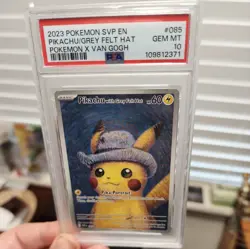 Pokemon PSA 10 Gem Mint SV Promo Pikachu with Grey Felt Hat SVP085 RARE in Hand! - Image 1
