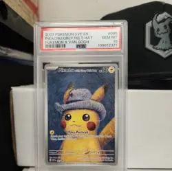 Pokemon PSA 10 Gem Mint SV Promo Pikachu with Grey Felt Hat SVP085 RARE in Hand! - Image 4