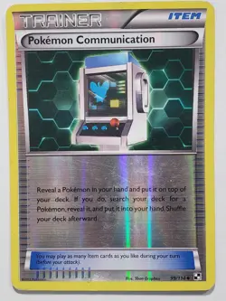 REVERSE HOLO Pokemon Communication 99/114 PL - Black White Pokemon Card - Image 1