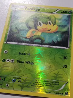 REVERSE HOLO Pansage 7/114 LP - Black White Pokemon Card - sui Art - Image 2