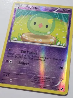 REVERSE HOLO Solosis 55/114 LP - Black White Pokemon Card - MAHOU Art - Image 2