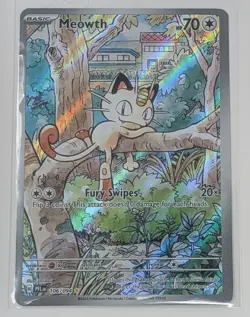OC Meowth 106/094 Phantasmal Flames Holo Illustration Rare IR 70 HP Pokemon TCG! - Image 1