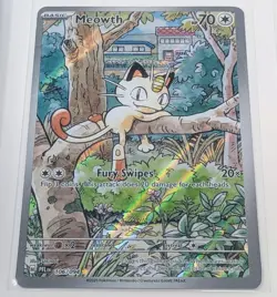 OC Meowth 106/094 Phantasmal Flames Holo Illustration Rare IR 70 HP Pokemon TCG! - Image 2