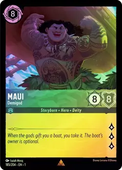 Maui Demigod 185/204 Cold Foil RARE NM The First Chapter Disney Lorcana - Image 1