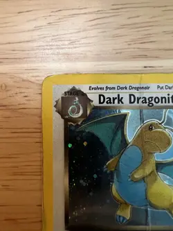 Pokemon Dark Dragonite Holo Rare TCG Card 5/82 DAMAGED - Image 2