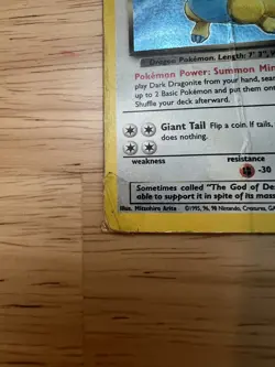 Pokemon Dark Dragonite Holo Rare TCG Card 5/82 DAMAGED - Image 4