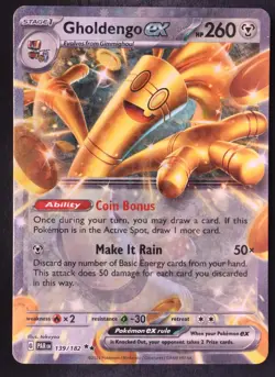 Gholdengo ex 139/182 - Pokemon Paradox Rift Double rare Card - Image 1