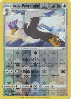 Hisuian Braviary 149/195 Reverse Holo | Silver Tempest | Pokemon Card - Image 1