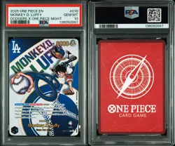 PSA 10 GEM MINT One Piece Los Angeles Dodgers Monkey D. Luffy Promo Card - Image 3