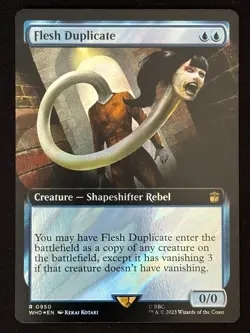 1x MTG Flesh Duplicate (Extended Art) (Surge Foil) - Doctor Who (WHO) #950 - Image 1