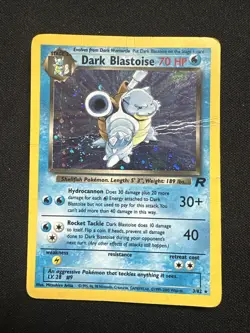 Dark Blastoise - 3/82 - Team Rocket Unlimited Holo Rare English Pokemon -HP /DMG - Image 1