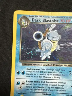 Dark Blastoise - 3/82 - Team Rocket Unlimited Holo Rare English Pokemon -HP /DMG - Image 2