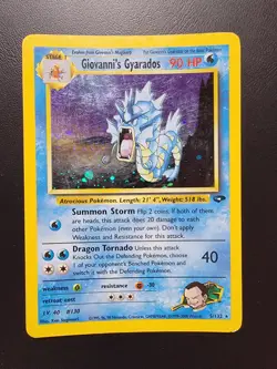 Giovanni's Gyarados 5/132 Gym Challenge Holo pokemon TCG - Image 1