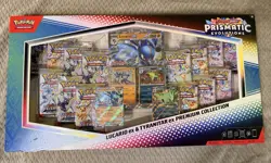 Pokemon TCG Prismatic Evolutions Lucario & Tyranitar EX Sealed Premium Coll NIB - Image 1