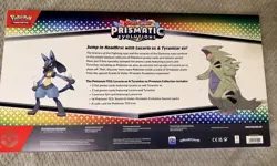 Pokemon TCG Prismatic Evolutions Lucario & Tyranitar EX Sealed Premium Coll NIB - Image 3