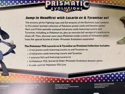 Pokemon TCG Prismatic Evolutions Lucario & Tyranitar EX Sealed Premium Coll NIB - Image 4