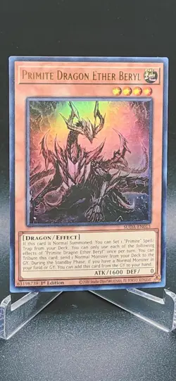 Yu-Gi-Oh! Primite Dragon Ether Beryl Effect Card SUDA-EN015 1st Edition - Image 1