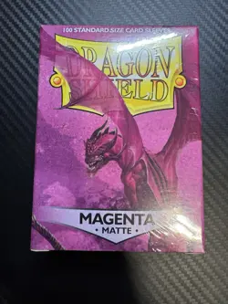 Matte Magenta 100ct Dragon Shield Sleeves Standard Size - Image 1