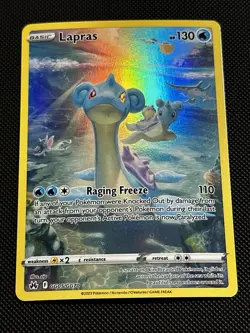 Pokemon Crown Zenith Lapras GG05/GG70 Galarian Gallery Ultra Rare LP Condition - Image 1