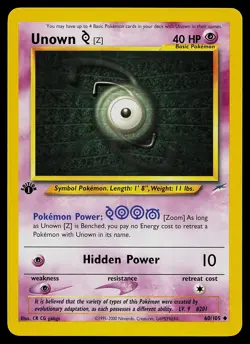 Pokemon Card - Unown [Z] Neo Destiny 60/105 Uncommon 1st Edition - Image 1