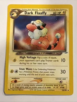 Dark Flaaffy 34/105 Neo Destiny Regular Pokemon TCG NM - Image 1