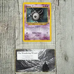 Pokemon Card - Unown [W] Neo Destiny 29/105 Rare Vintage Heavily Played Wear - Image 1
