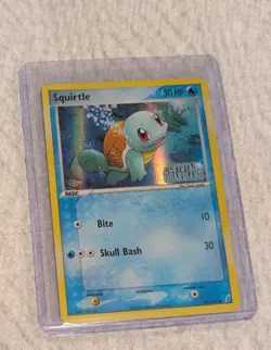 Pokemon TCG Squirtle Stamped Reverse Holo Card 63/100 EX Crystal Guardians - Image 1