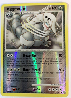 AGGRON - 1/123 - Mysterious Treasures - Reverse Holo - RARE - 2007 - Near Mint - Image 1