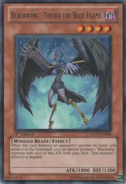 Blackwing - Shura the Blue Flame - DP11-EN004 - Rare - 1st Edition Lightly Playe - Image 1