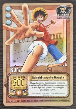 ONE PIECE TCG Card Game - Rufy dal Cappello di Paglia - CE-C01 Holo - ITA (EX) - Image 1