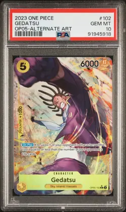 PSA 10 One Piece TCG 2023 GEDATSU Alt Art OP05-102 English #102 - Image 1