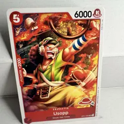 Usopp OP11-003 UC, RED STRAW HAT LOGO 40, (Aidle co., Ltd.) one piece card - Image 1