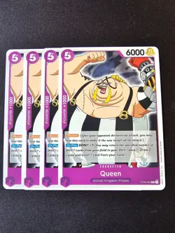 4x ST04-005 Queen Playset Non-Foil - One Piece TCG Card Game - PRB-01 English - Image 1